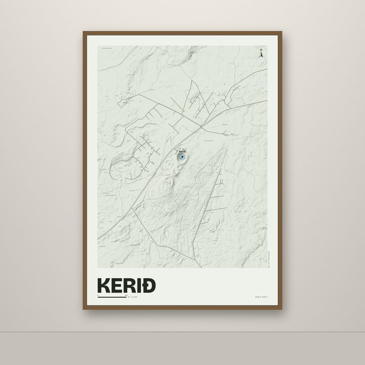 Kerið – Mosi, blár