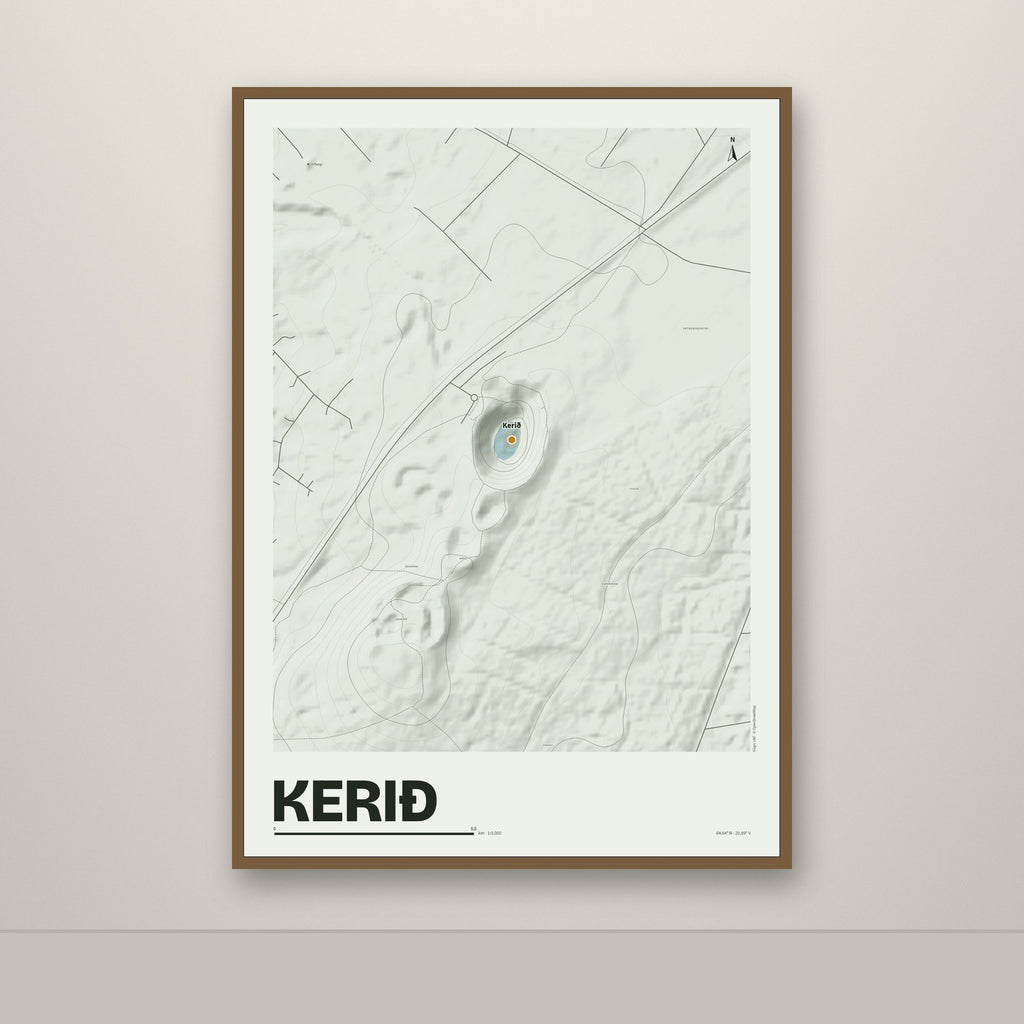 Kerið – Mosi, okkurgulur