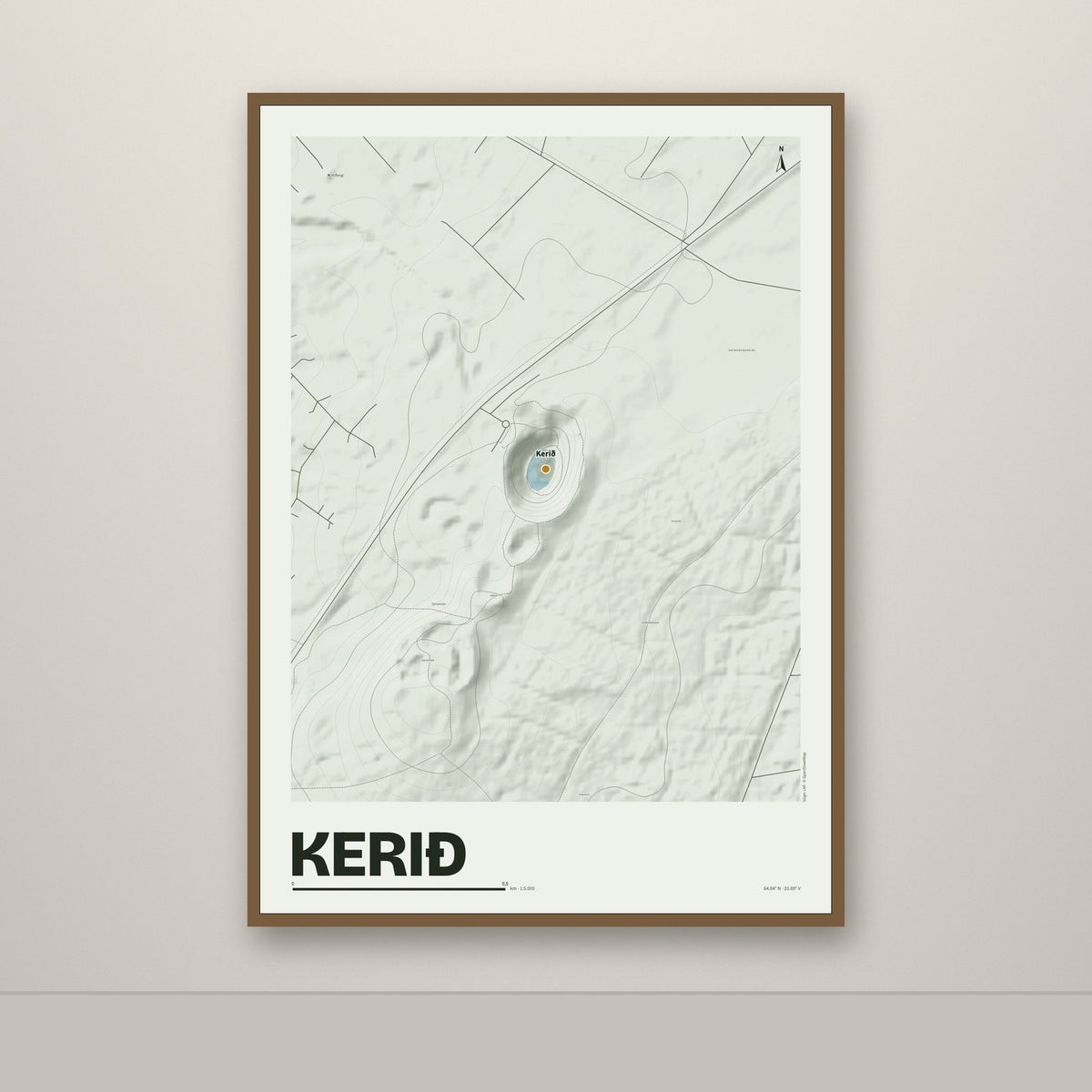 Kerið – Mosi, okkurgulur
