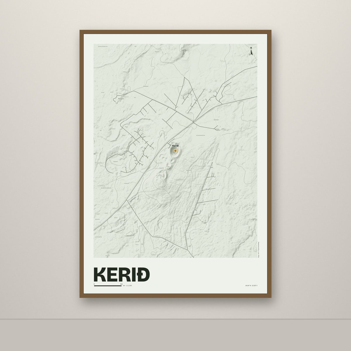 Kerið – Mosi, okkurgulur