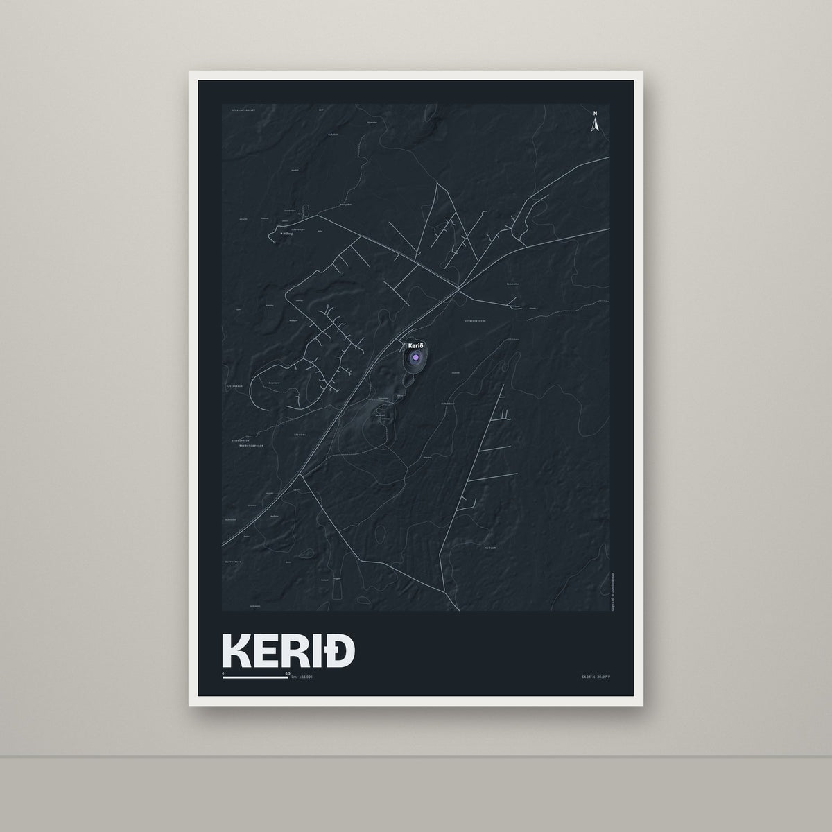 Kerið – Nótt, lúpínufjólublár