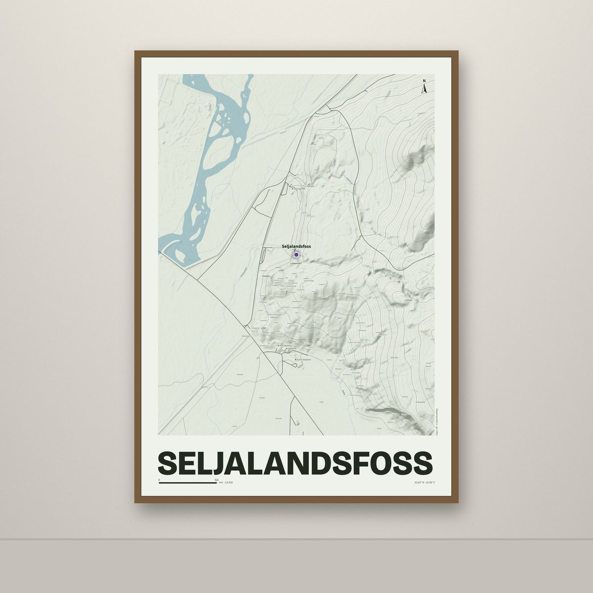 Seljalandsfoss – Mosi, lúpínufjólublár