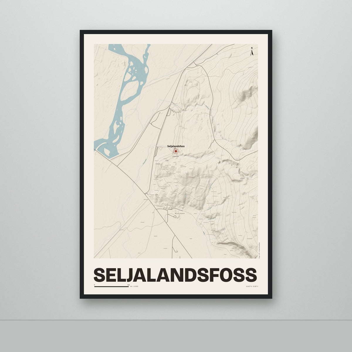 Seljalandsfoss – Sandur, rauður