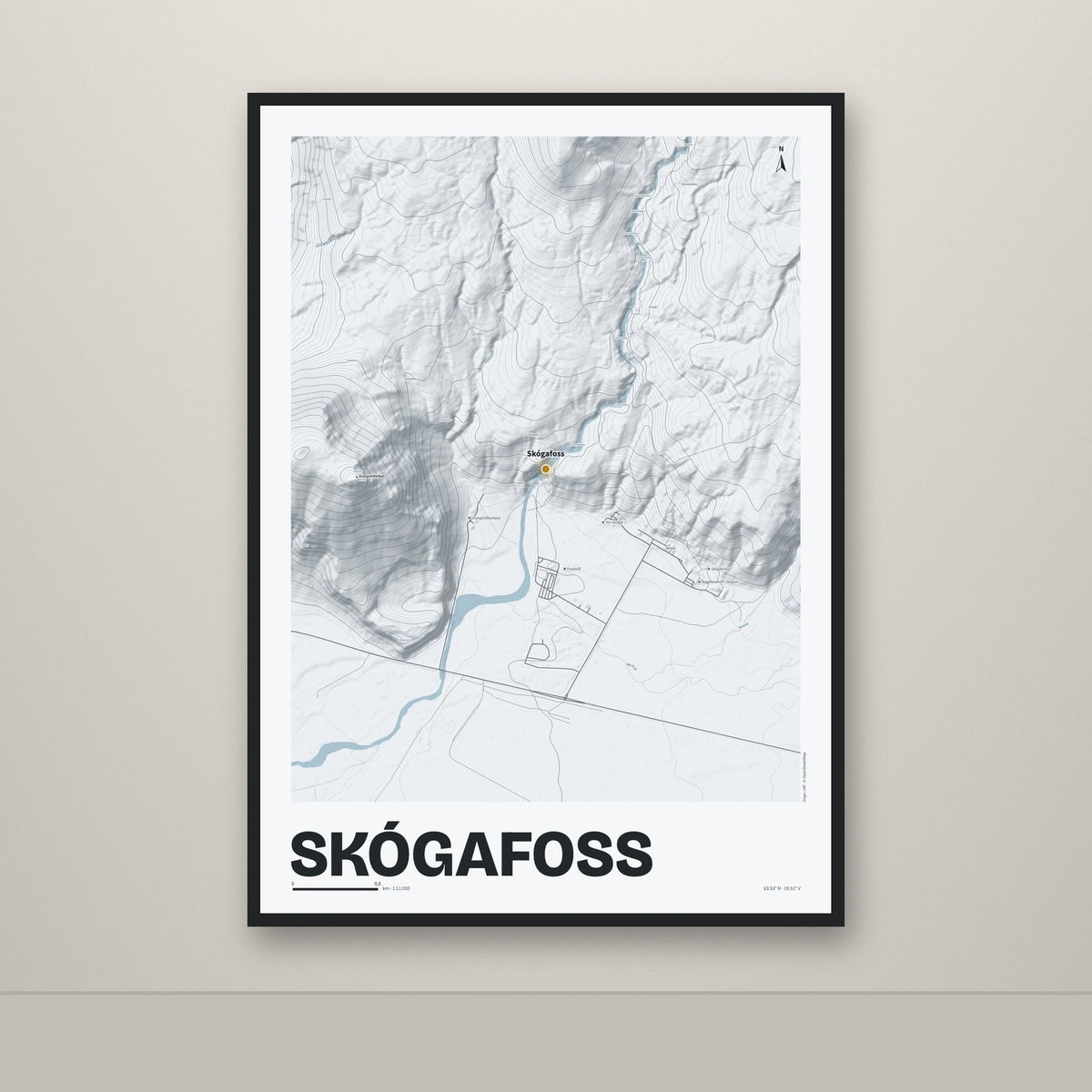 Skógafoss – Ljóst, okkurgulur