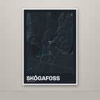 Skógafoss – Nótt, lúpínufjólublár