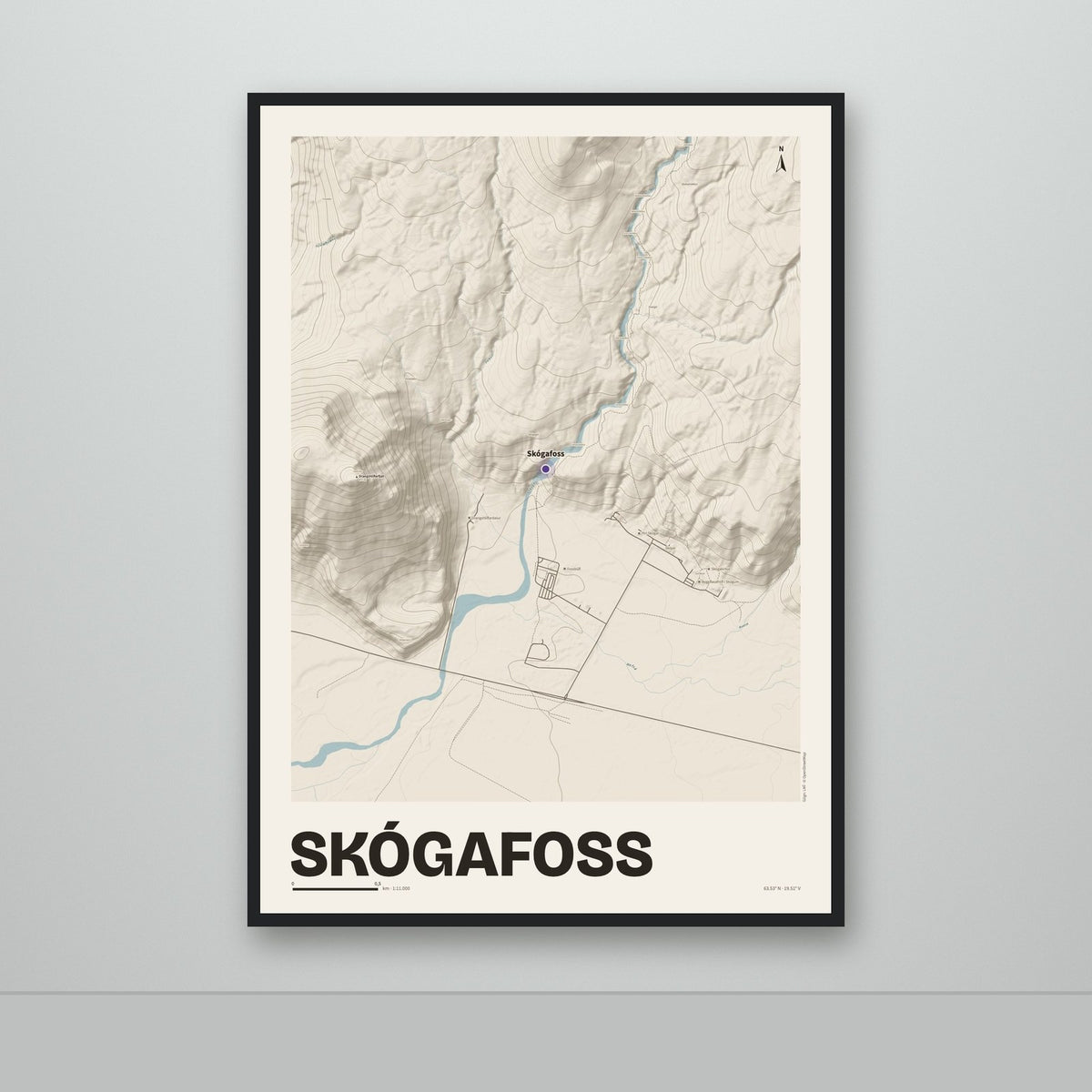 Skógafoss – Sandur, lúpínufjólublár