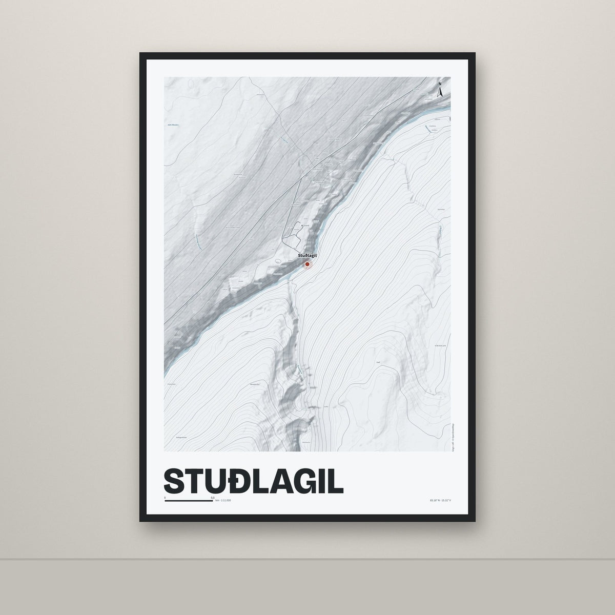 Stuðlagil – Ljóst, rauður