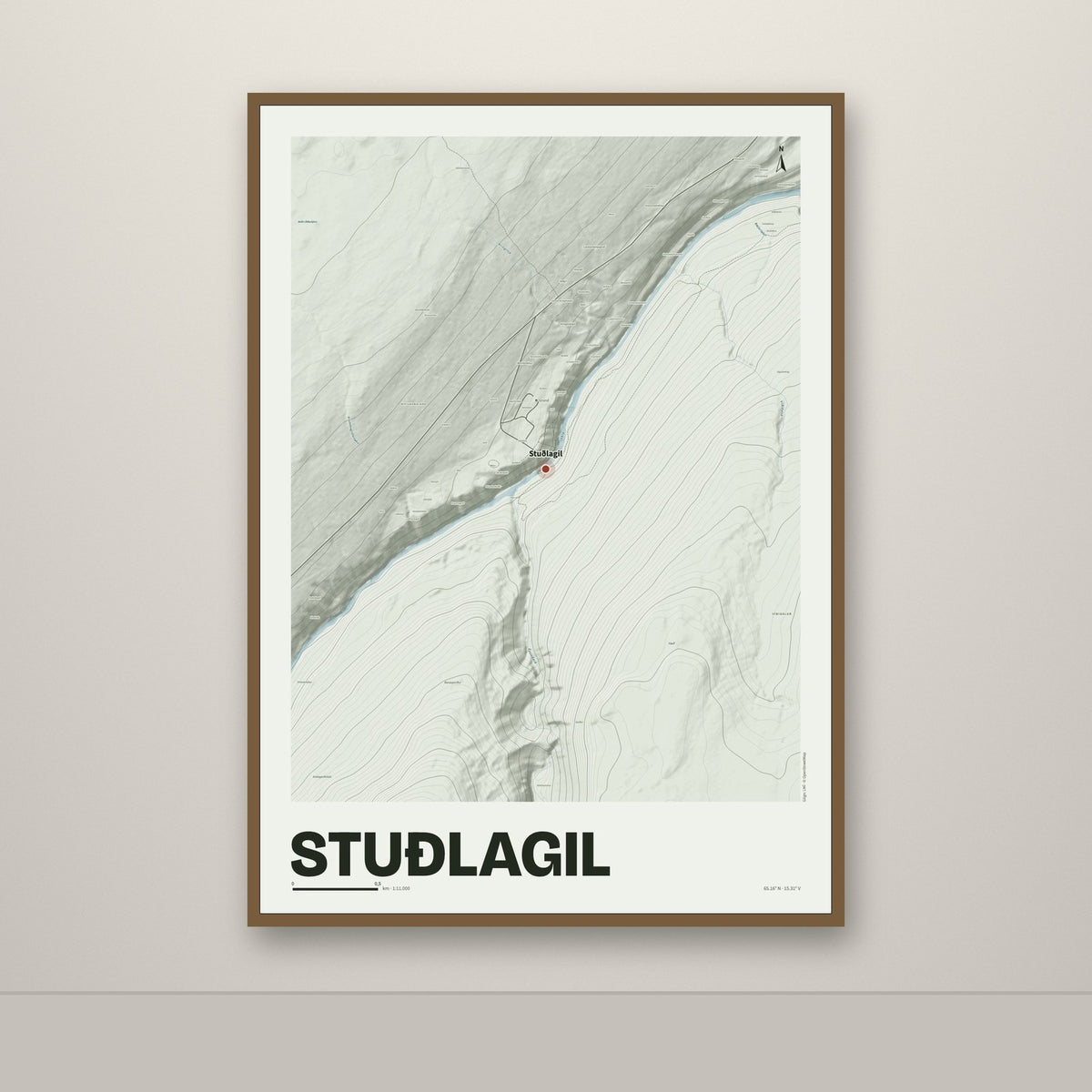 Stuðlagil – Mosi, rauður