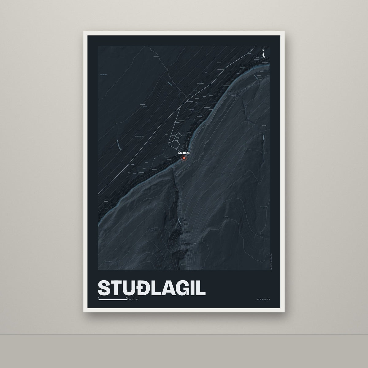 Stuðlagil – Nótt, rauður