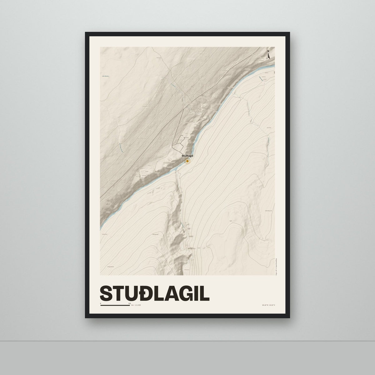Stuðlagil – Sandur, okkurgulur