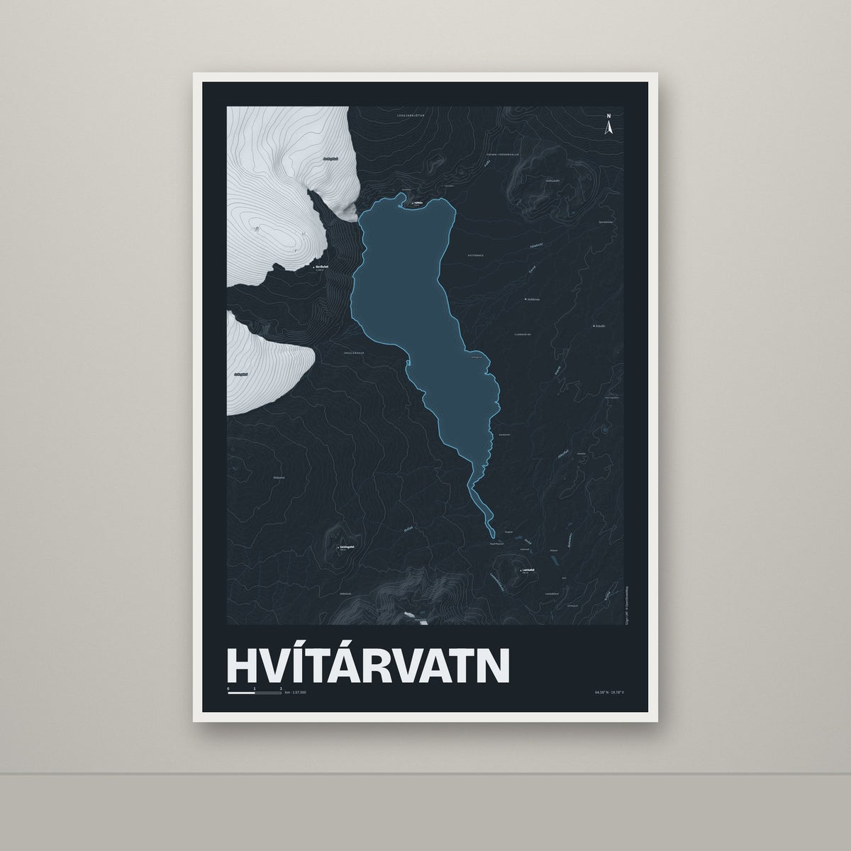 Hvítárvatn – Nótt, blár