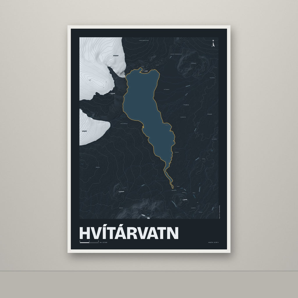 Hvítárvatn – Nótt, okkurgulur