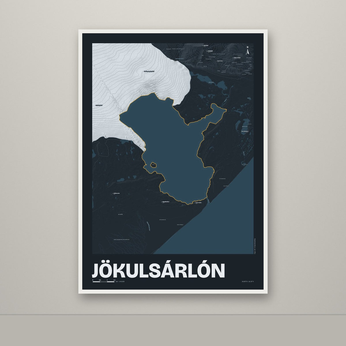 Jökulsárlón – Nótt, okkurgulur