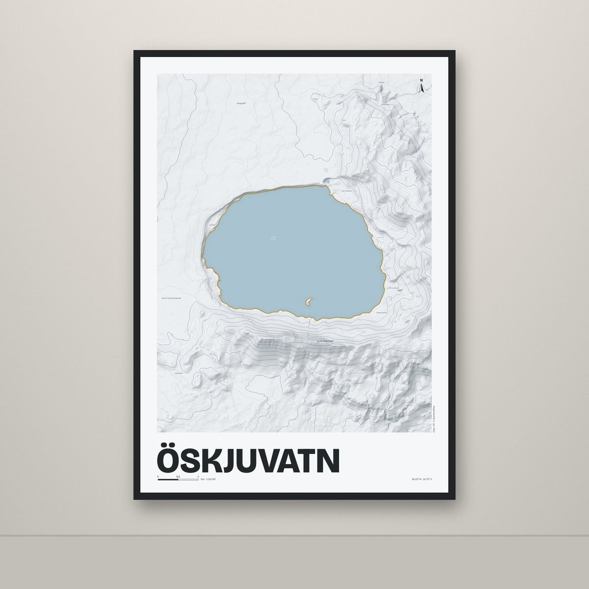 Öskjuvatn – Ljóst, okkurgulur