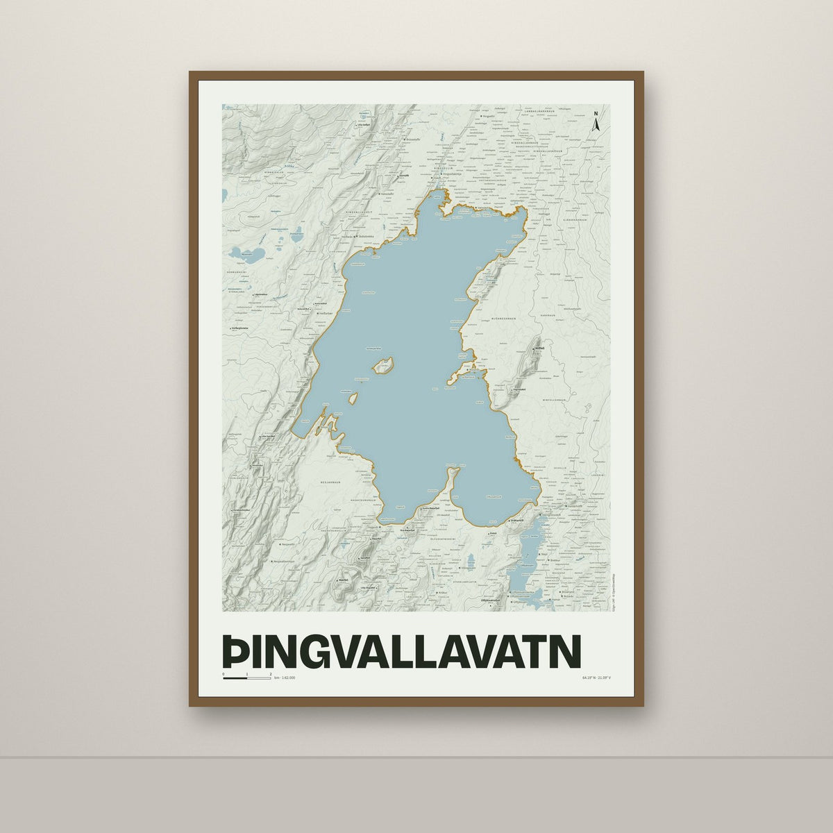 Þingvallavatn – Mosi, okkurgulur