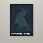 Þingvallavatn – Nótt, lúpínufjólublár