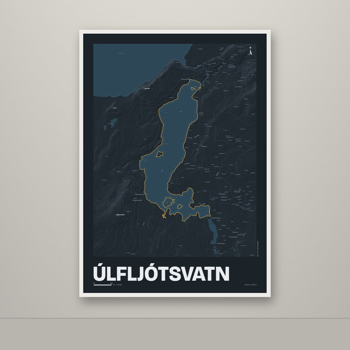 Úlfljótsvatn – Nótt, okkurgulur