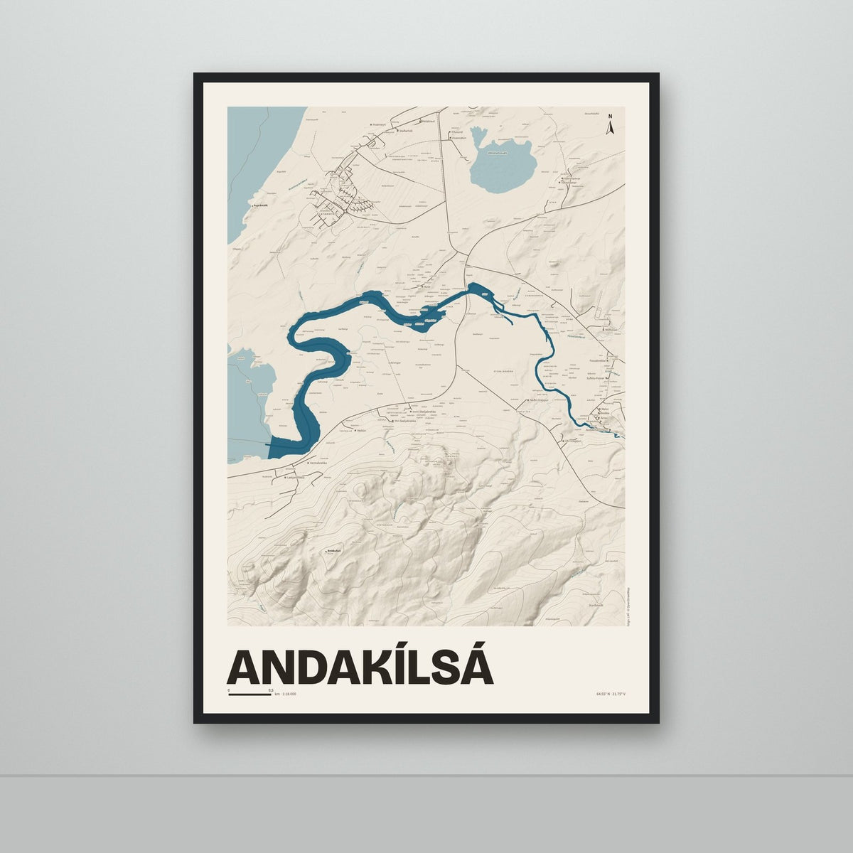 Andakílsá – Sandur, blár
