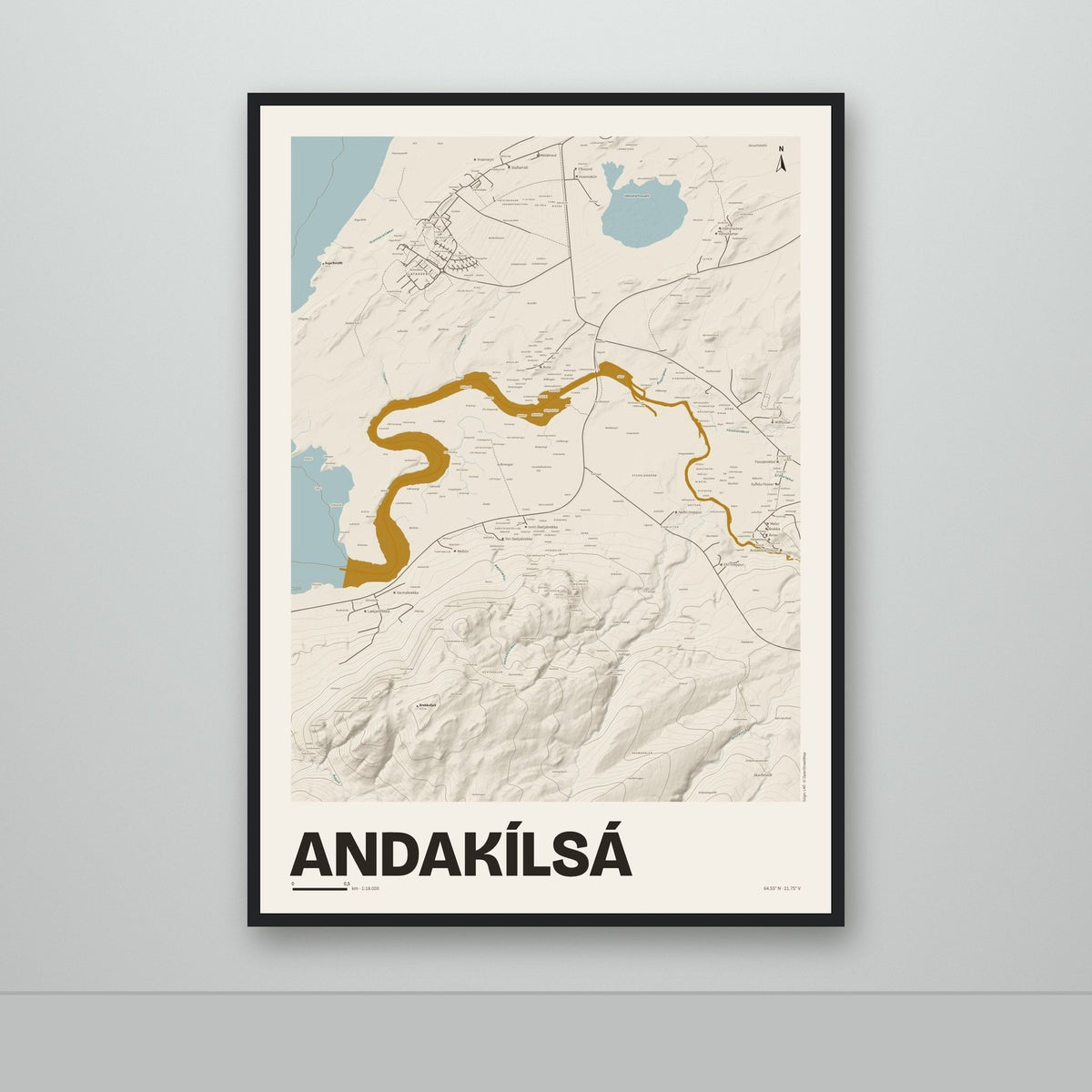 Andakílsá – Sandur, okkurgulur