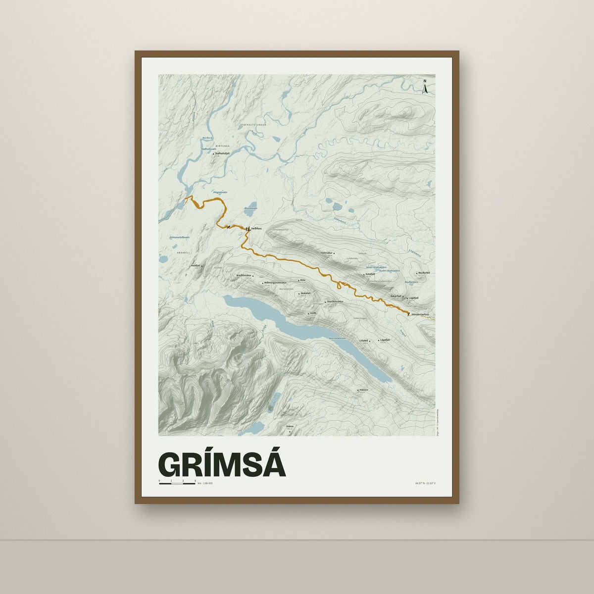 Grímsá – Mosi, okkurgulur