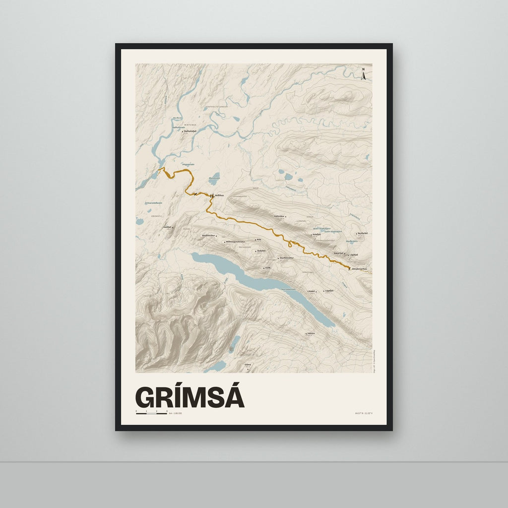 Grímsá – Sandur, okkurgulur
