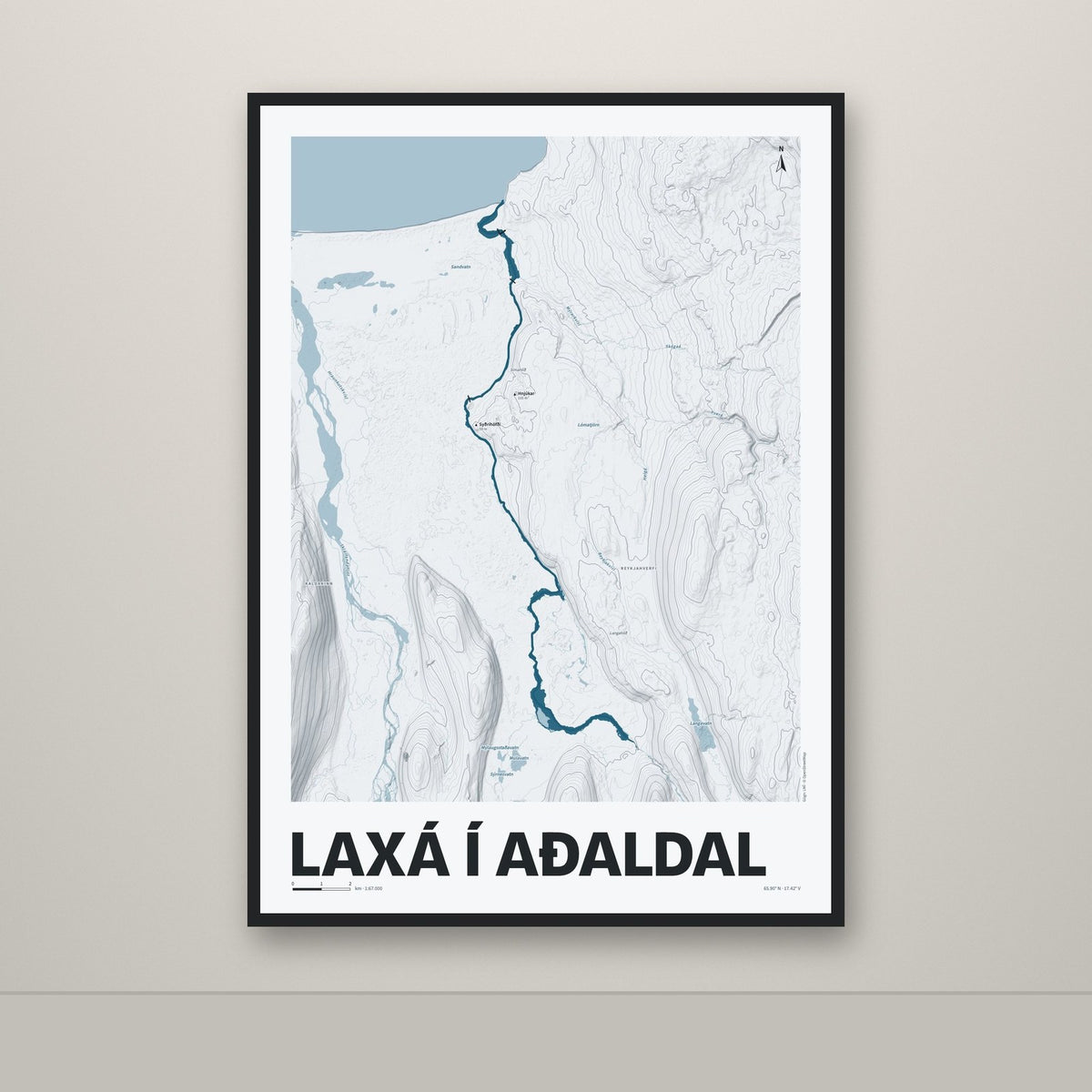 Laxá í Aðaldal – Ljóst, blár