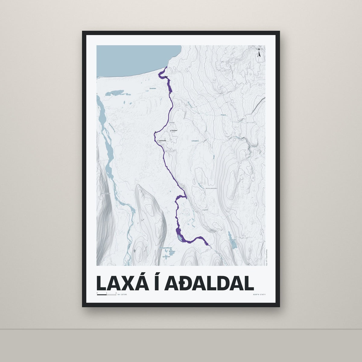 Laxá í Aðaldal – Ljóst, lúpínufjólublár