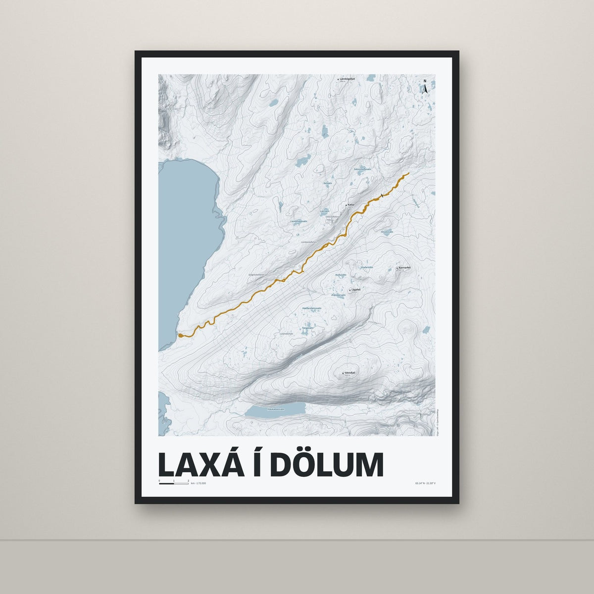 Laxá í Dölum – Ljóst, okkurgulur