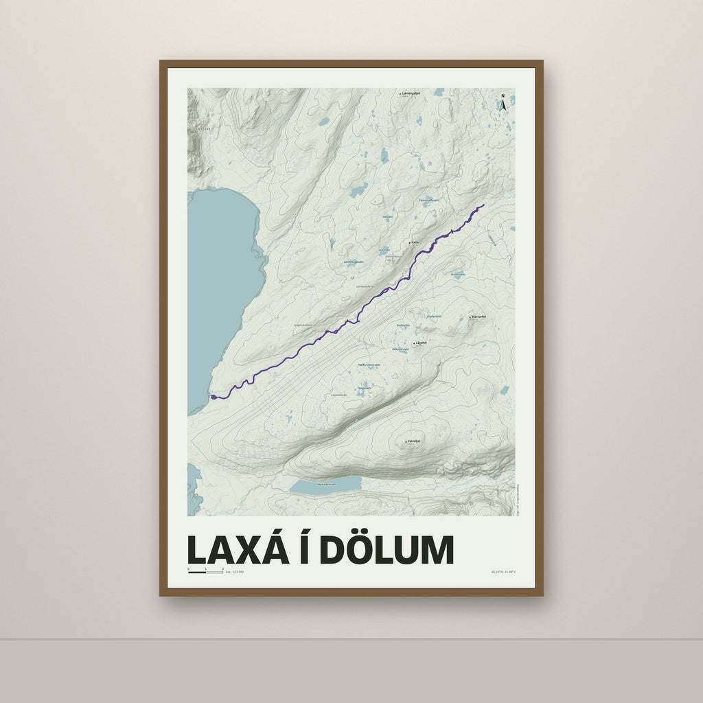 Laxá í Dölum – Mosi, lúpínufjólublár