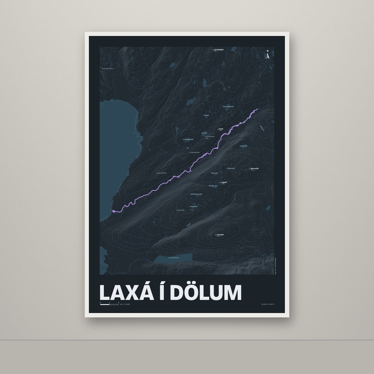 Laxá í Dölum – Nótt, lúpínufjólublár