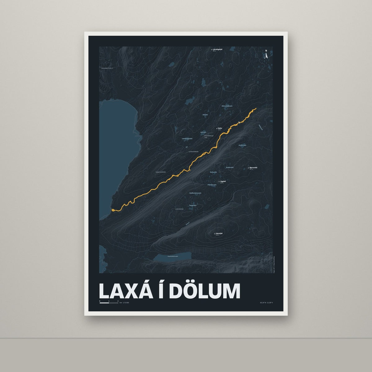 Laxá í Dölum – Nótt, okkurgulur