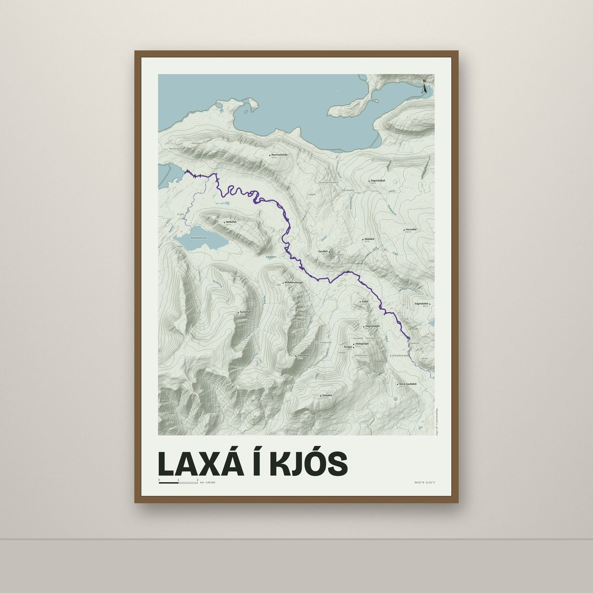 Laxá í Kjós – Mosi, lúpínufjólublár