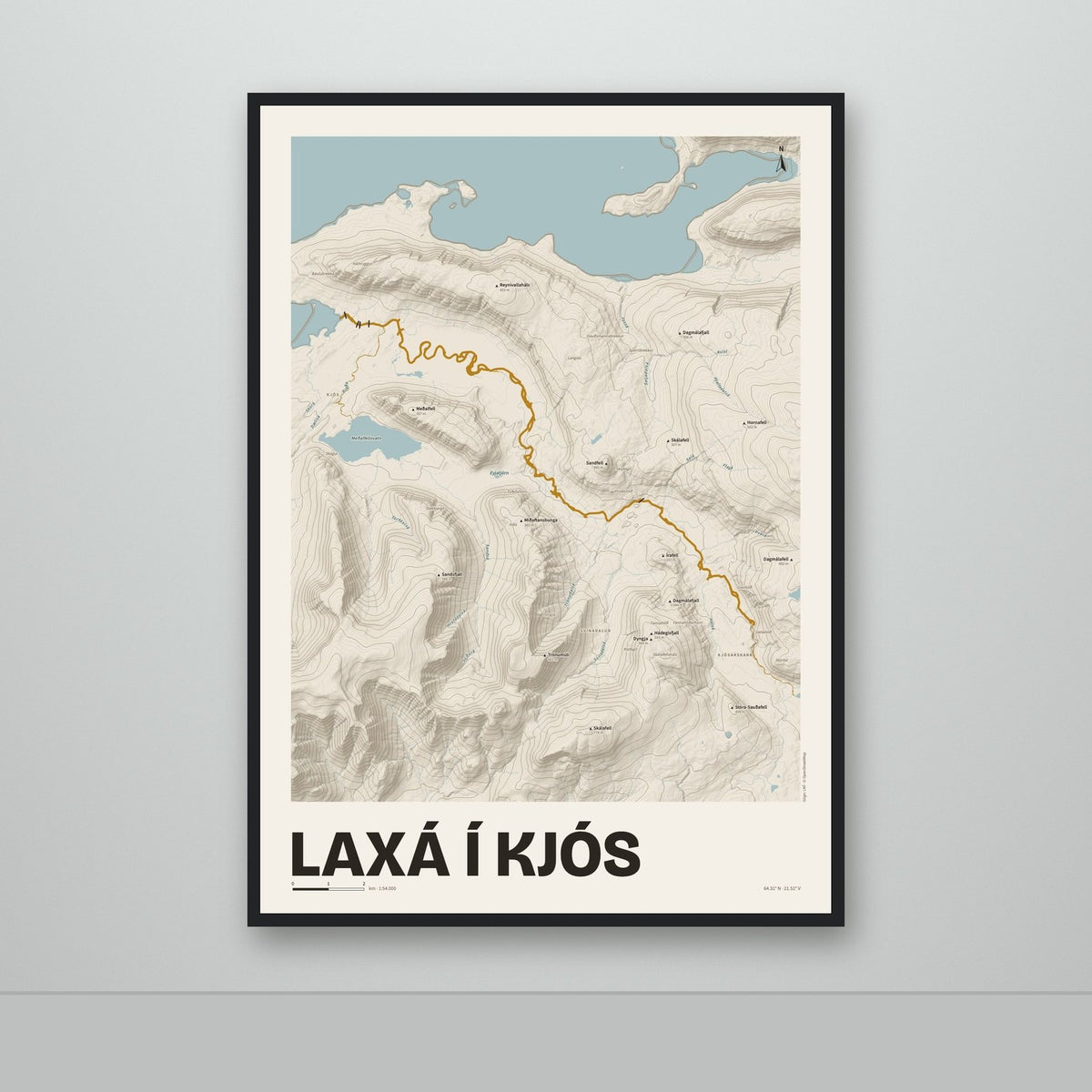 Laxá í Kjós – Sandur, okkurgulur