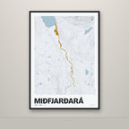 Miðfjarðará – Ljóst, okkurgulur