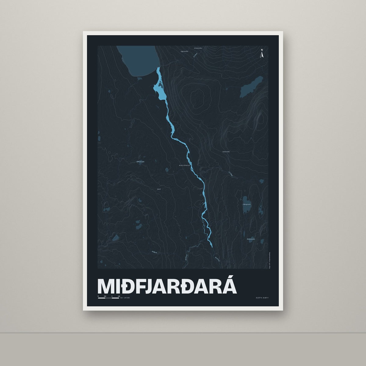 Miðfjarðará – Nótt, blár