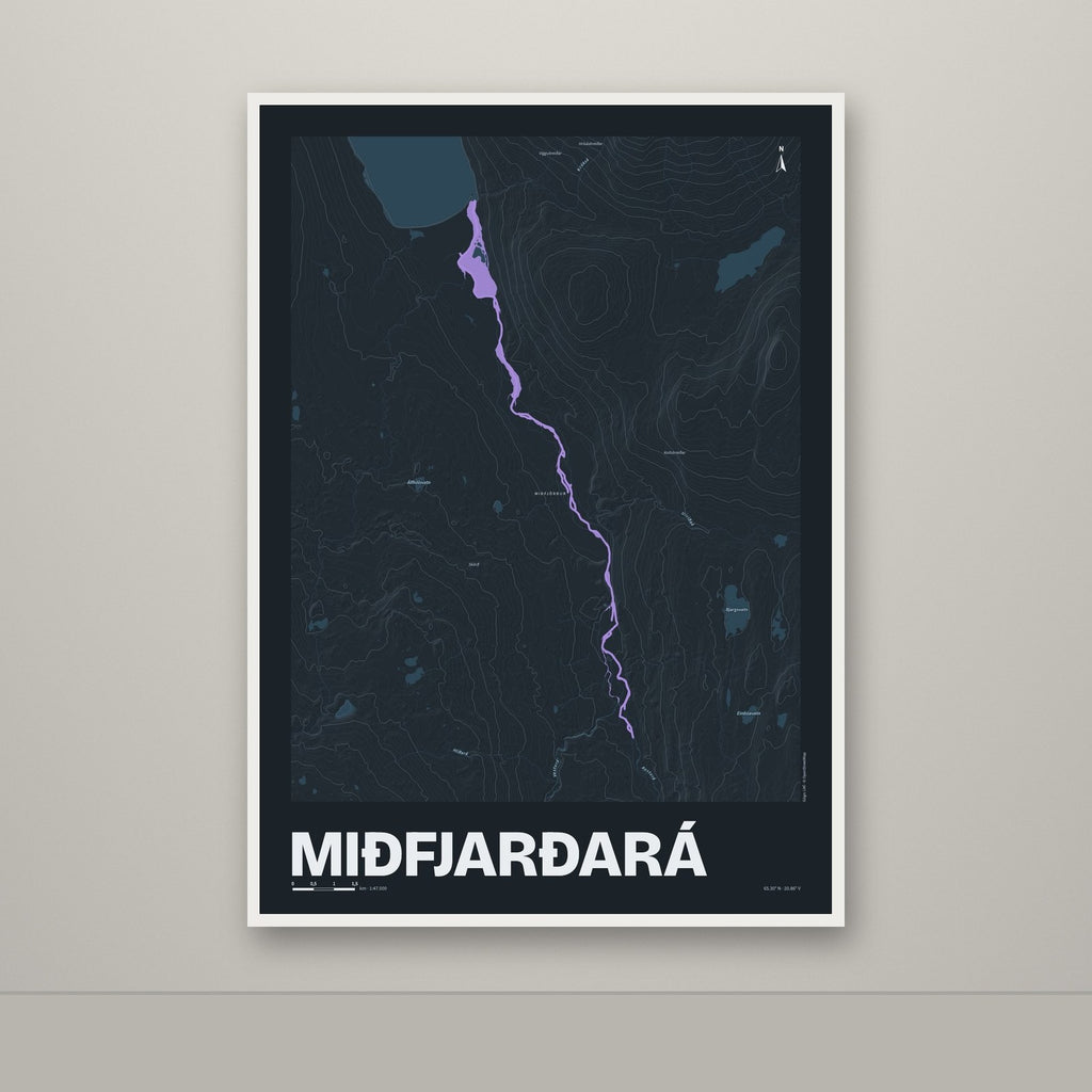Miðfjarðará – Nótt, lúpínufjólublár