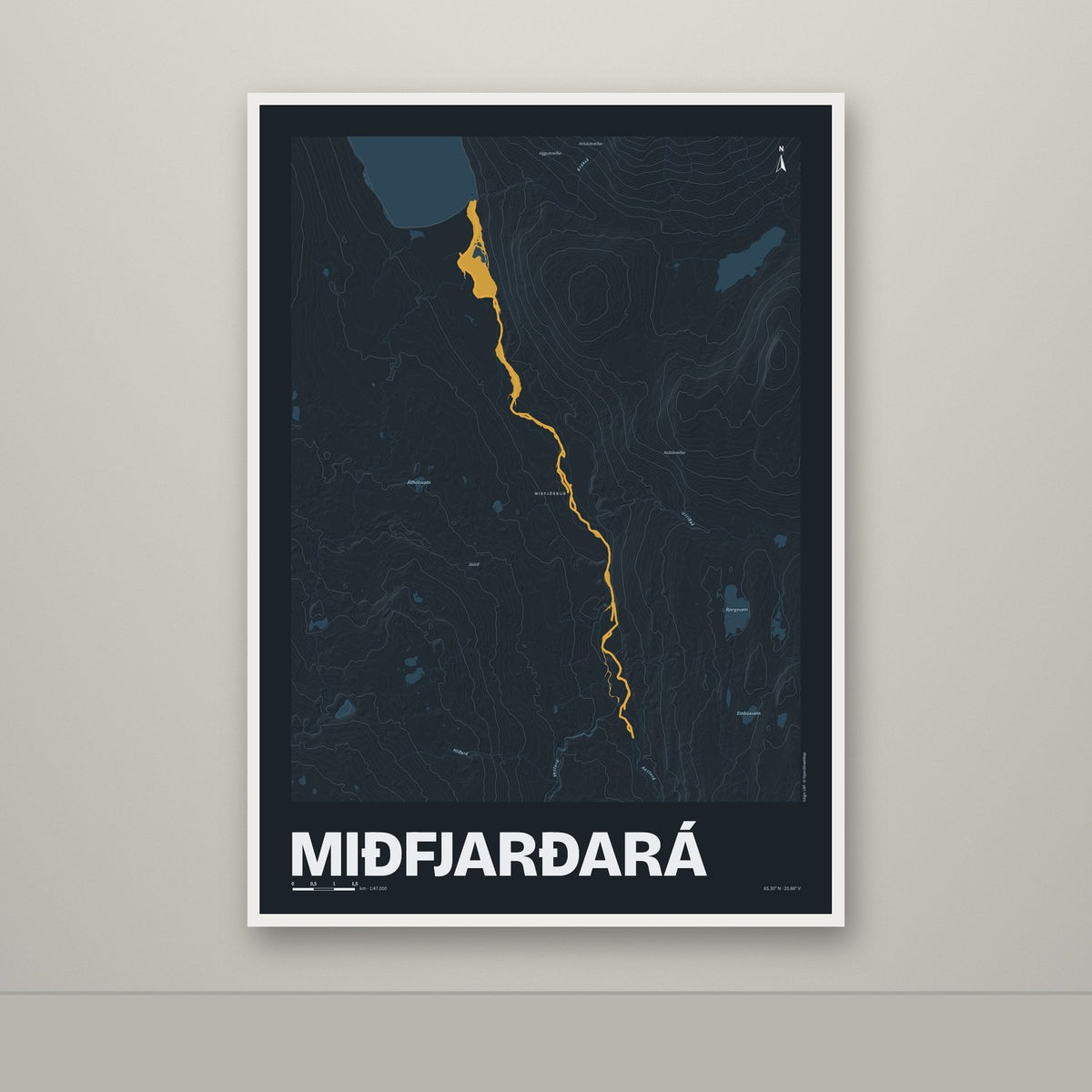 Miðfjarðará – Nótt, okkurgulur