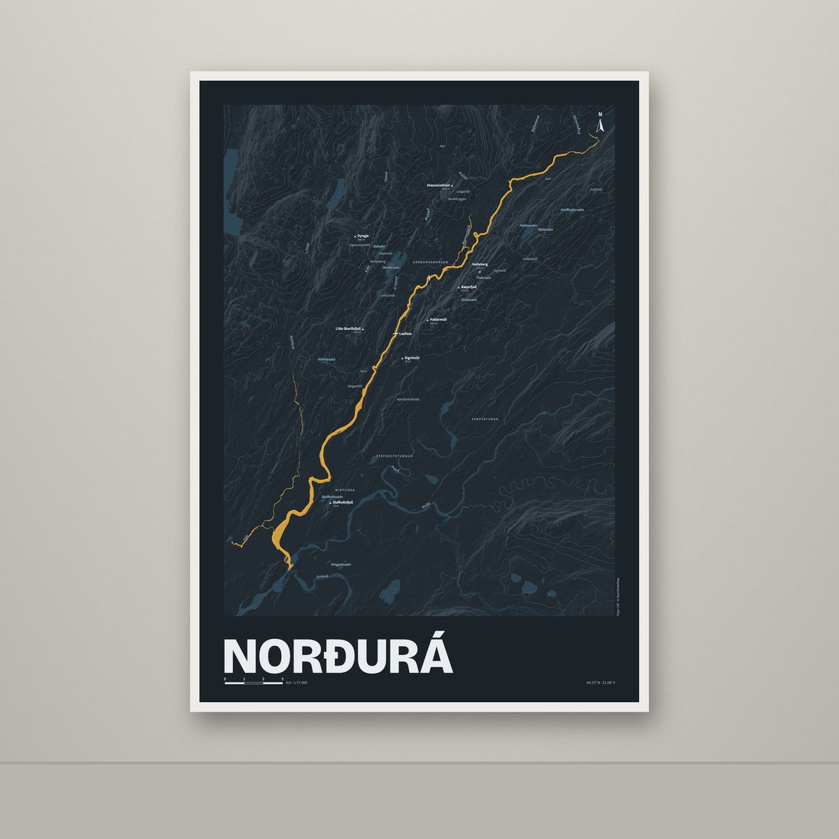 Norðurá – Nótt, okkurgulur