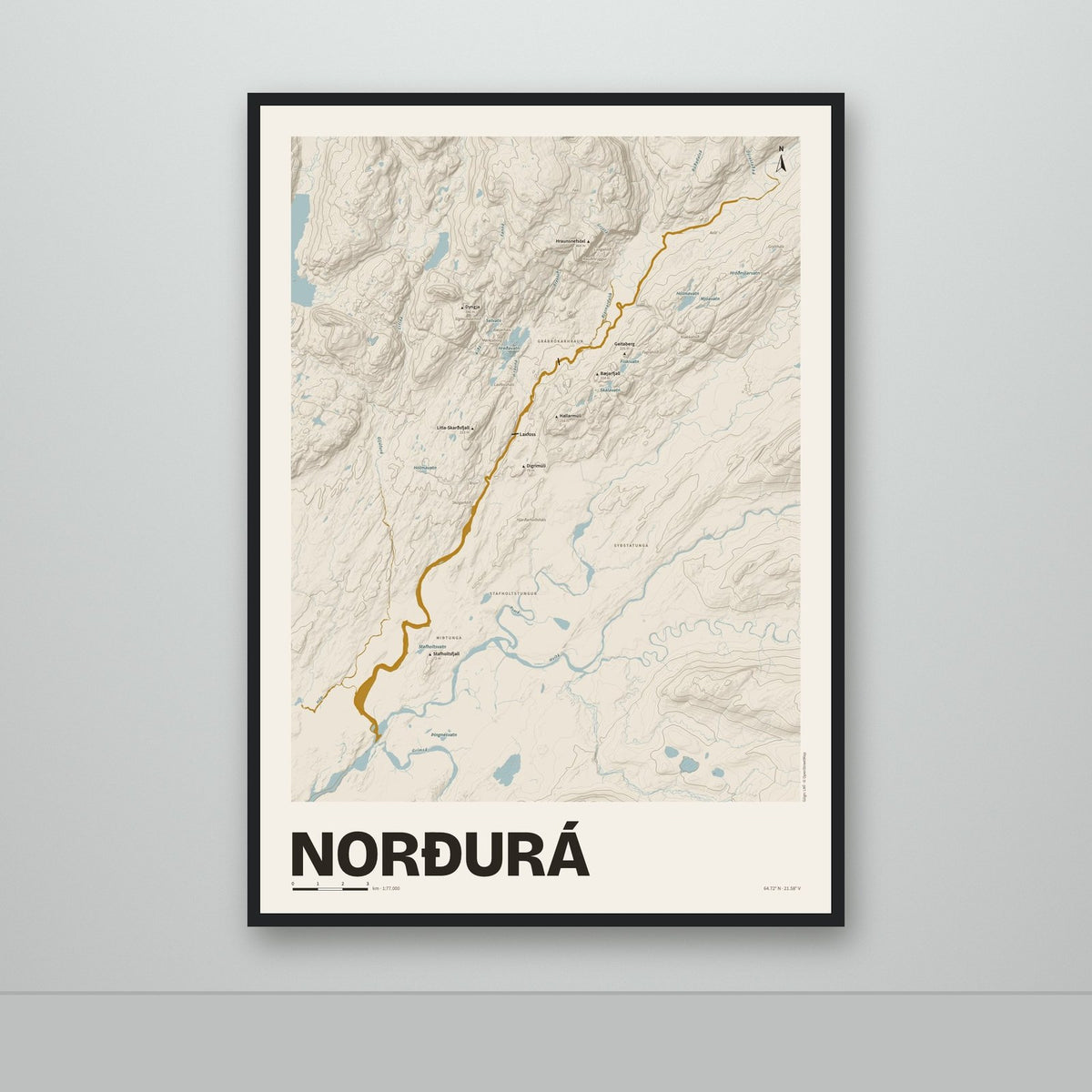 Norðurá – Sandur, okkurgulur