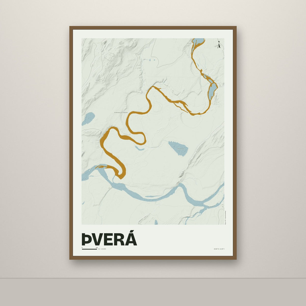 Þverá – Mosi, okkurgulur